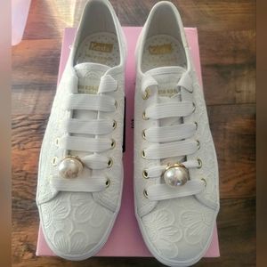 Keds X Kate Spade New York Triple Kick Floral Eyelet & Pearl Sneakers